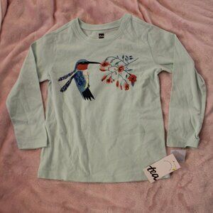 NWT Tea Collection Girl Hummingbird Garden Party Graphic Tee – Size 3T